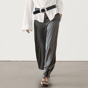Elegant Black Satin Pants